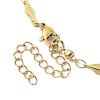 Ion Plating(IP) 304 Stainless Steel Rhombus Link Chain Necklaces for Women NJEW-D052-01G-3