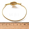 304 Stainless Steel Flat Round Link Bangles for Women BJEW-R014-01G-01-5