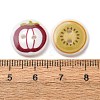 2-Hole Printed Opaque Resin Buttons RE-CBAC749-14-3