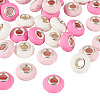 30Pcs Spray Painted Faceted Resin European Beads RESI-TADJ0001-10-2