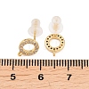 Brass Clear Cubic Zirconia Stud Earring Findings LS-EJEW-A155-03E-G-2