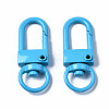 Spray Painted Eco-Friendly Alloy Swivel Snap Hooks Clasps PALLOY-T080-02Q-NR-2