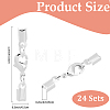 24Pcs Brass Clip Ends With Lobster Claw Clasps KK-CL0001-04-2