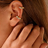 304 Stainless Steel Rhinestone Cuff Earrings for Women EJEW-L315-05G-1