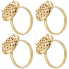 Brass Adjustable Ring Findings KK-BBC0018-54C-1