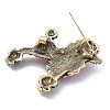Poodle Alloy Rhinestone Brooches JEWB-Q006-01B-4