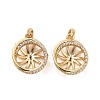 Brass Micro Pave Cubic Zirconia Round Peg Bails KK-NH0009-08G-1