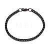 304 Stainless Steel Box Chain Bracelets for Women Men BJEW-H643-02EB-4