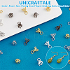 64Pcs 4 Colors Flower Rack Plating Brass Filigree Bead Cap Bails KK-UN0002-89-4
