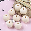 Natural Unfinished Wood Beads WOOD-S651-A10mm-LF-5