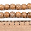 Handmade Fancy Antique Glazed Porcelain Ceramic Round Beads Strands X-PORC-L019-13mm-06-3