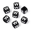 Initial Acrylic Horizontal Hole Beads OACR-ZX006-35W-1