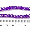 Baking Electroplate Glass Beads Strands DGLA-A039-J6MM-B05-4