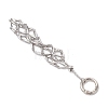 304 Stainless Steel Macrame Pouch Empty Stone Holder Pendant Decorations SA-CJ5EA2-02-4