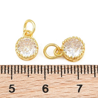 Brass Pave Cubic Zirconia Charms CU-CBA3D67-02G-10-1