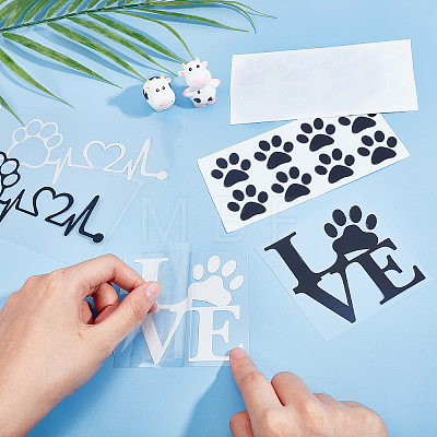 SUPERFINDINGS 6Sheets 6 Style Waterproof PET Decoration Sticker DIY-FH0004-48-1