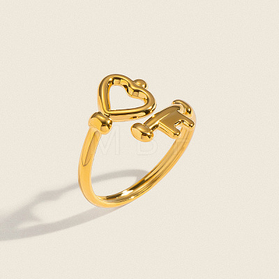 304 Stainless Steel Cuff Open Rings for Women YS0840-1