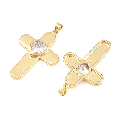 Brass Glass Pendants KK-P353-12G-04-1