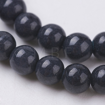Natural Mashan Jade Round Beads Strands G-D263-4mm-M-1
