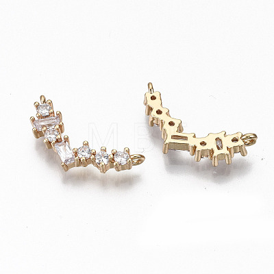 Brass Micro Pave Cubic Zirconia Charms X-KK-S359-056-RS-1