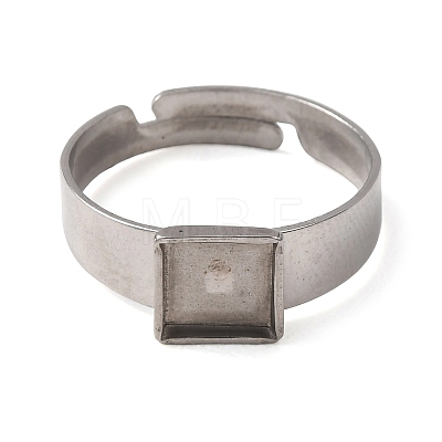 Adjustable 304 Stainless Steel Finger Rings Components SA-CBA8B85-08A-P-1
