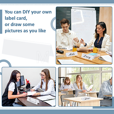 Acrylic Dry Erase Reusable Name Tent Cards AJEW-WH0609-566-1-1