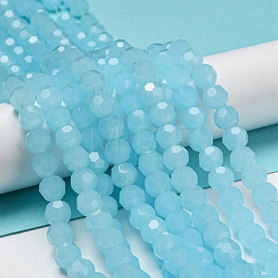 Imitation Jade Glass Beads Stands EGLA-A035-J8mm-D09-1