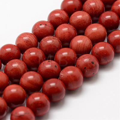 Natural Red Jasper Beads Strands G-E375-10mm-03-1