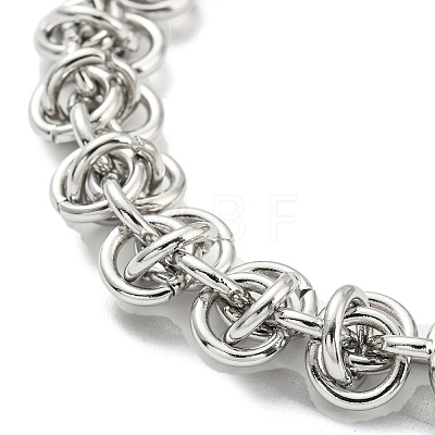 304 Stainless Steel Byzantine Chain Bracelet BJEW-C042-05P-1