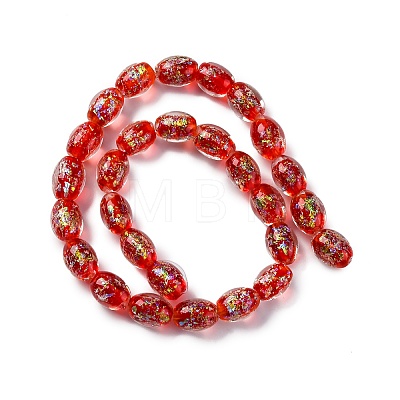 Handmade Dichroic Foil Glass Beads Strands DICH-U001-12I-1