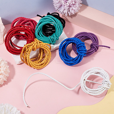 16m 8 Colors Braided Leather Cord WL-TA0001-10-1