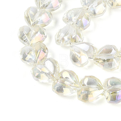 Electroplate Transparent Glass Beads Strands EGLA-B012-AB12-1