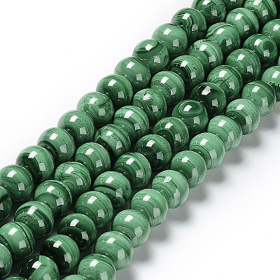 Natural Malachite Beads Strands G-F571-27AB1-4mm-1