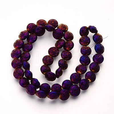 Electroplate Non-magnetic Synthetic Hematite Beads Strands G-Q486-67-1