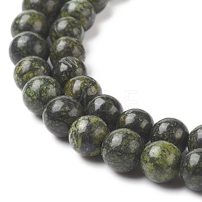 Natural Serpentine/Green Lace Stone Beads Strands G-S259-15-6mm-1-1
