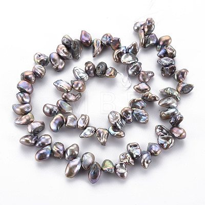 Natural Keshi Pearl Beads Strands PEAR-S021-016B-1