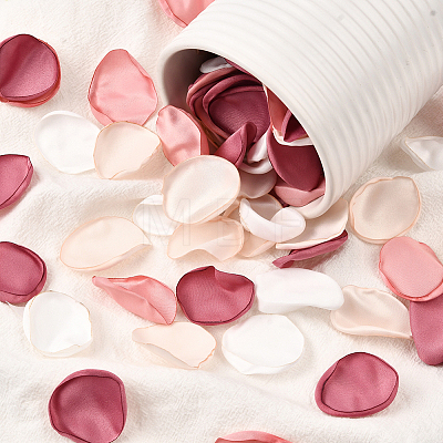 Polyester Artificial Rose Flower Petals AJEW-WH20067-107F-1