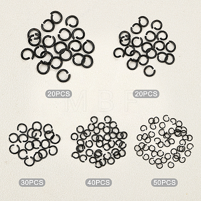 Unicraftale 160Pcs 5 Style 304 Stainless Steel Open Jump Rings STAS-UN0028-42-1