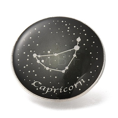 Twelve Constellation Creative Alloy Badges Constellation Brooches LS-JEWB-S033-01P-J-1
