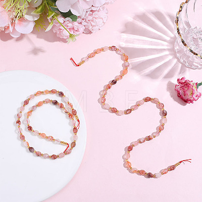 1 Strand Natural Ferruginous Quartz Beads Strands G-DR0001-03-1