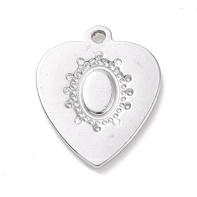 304 Stainless Steel Pendant Cabochon Settings X-STAS-G287-11P-1