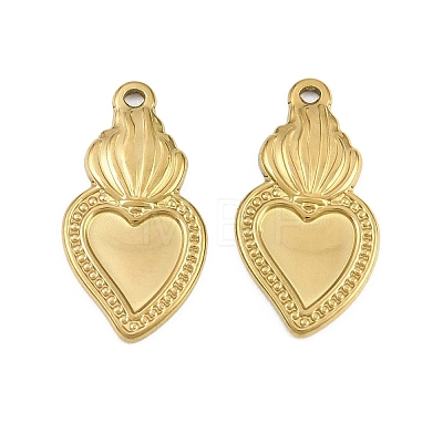 304 Stainless Steel Pendant Setting for Enamel STAS-L317-16G-1