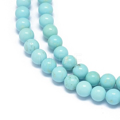 Natural Magnesite Beads Strands G-F604-04-6mm-1