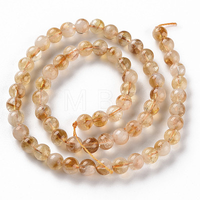 Natural Citrine Beads Strands G-S362-105B-1