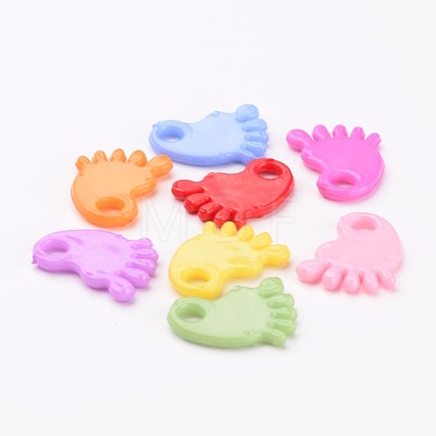 Baby Shower Ornaments Acrylic Baby Feet Pendants PAB215Y-1