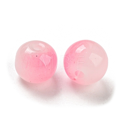 Two Tone Spray Painting Glass Beads GLAA-L046-03G-1