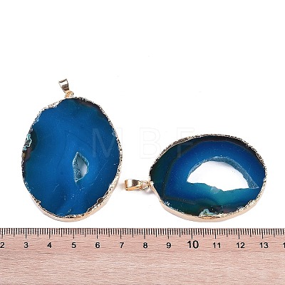 Natural Agate Big Pendants KK-F868-29G-02-1