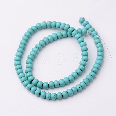 1 Strand Synthetic Turquoise Rondelle Beads Strands X-TURQ-G109-6x4mm-06-1