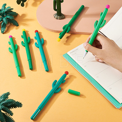 15Pcs 3 Colors Cactus Rubber Gel Pen AJEW-TA0002-67-1
