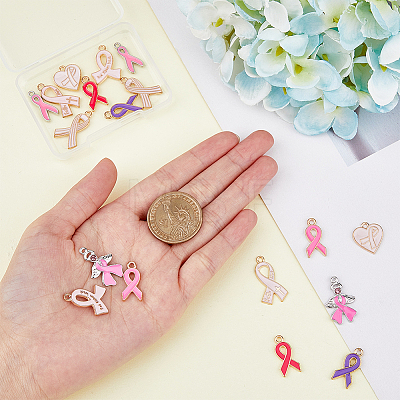 DIY Cancer Awareness Jewelry Making Finding Kit DIY-FH0005-56-1
